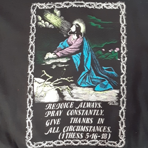 Vintage 1990's Jesus Praying tshirt 1/1 - Picture 3 of 4